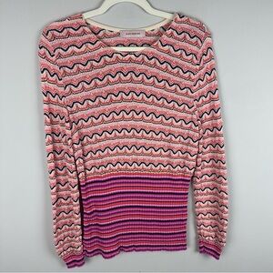 Aldo Martins Vita Women's Pink and Purple Zigzag Knit Top Spain Size L